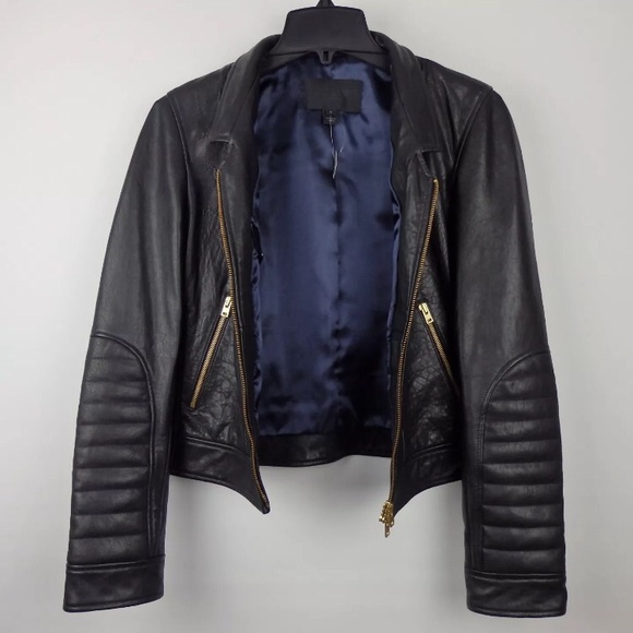 J Crew Collection Leather Jacket sz 8, NWOT - Picture 8 of 8